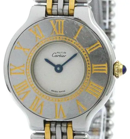 Cartier 21 Must de Cartier 28mm Yellow gold and Stainless steel Silver