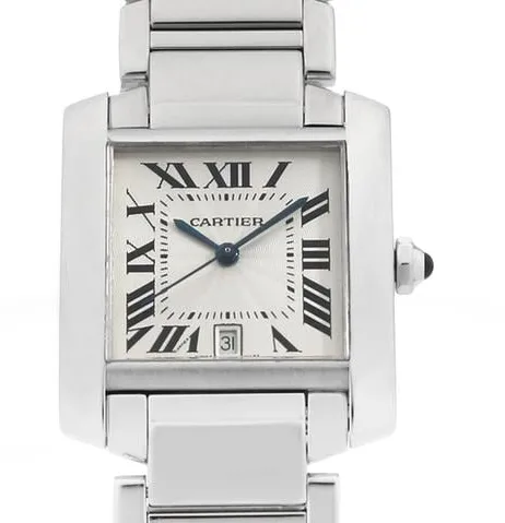 Cartier Tank Française W50011S3 32mm White gold Silver