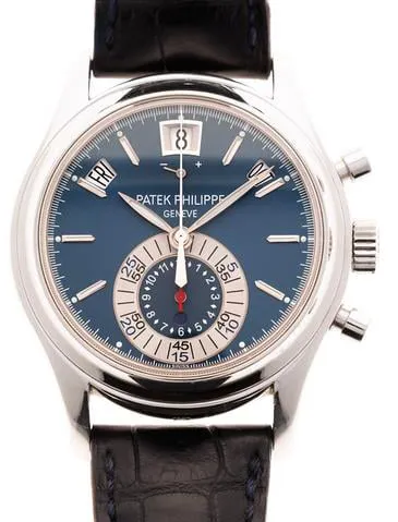 Patek Philippe Annual Calendar Chronograph 5960P-015 40.5mm Platinum Blue