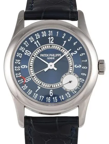 Patek Philippe Calatrava 6000G-012 37mm White gold Blue