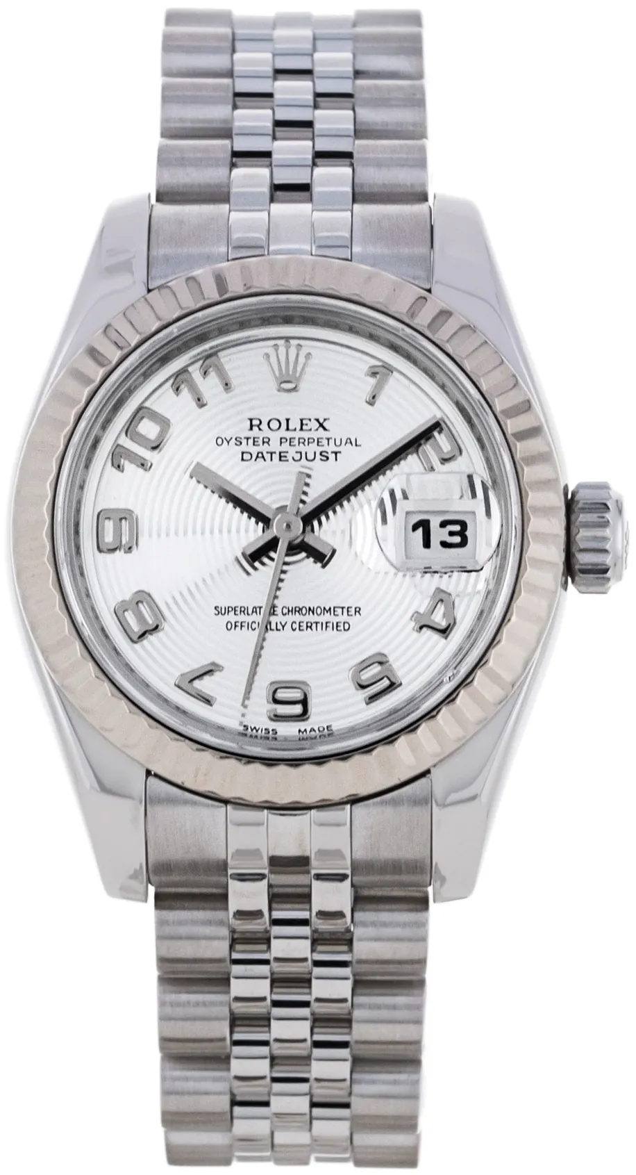 Rolex Lady-Datejust 179174 26mm White gold and Stainless steel Silver Concentric Arabic