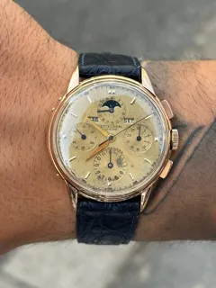 Universal Genève Compax 12553 Rose gold Champagne