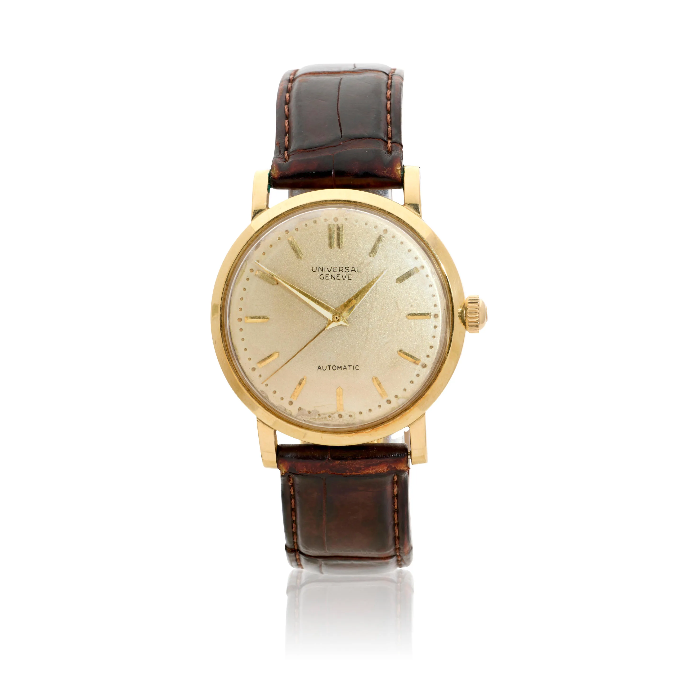 Universal Genève 50205 35mm 14k yellow gold Champagne