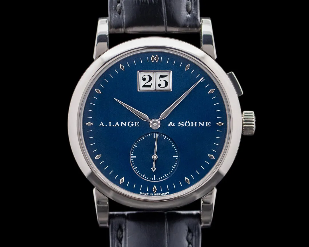 A. Lange & Söhne Saxonia 105.027 34mm White gold Blue