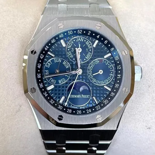 Audemars Piguet Royal Oak Perpetual Calendar 26574ST.OO.1220ST.02 41mm Stainless steel Blue