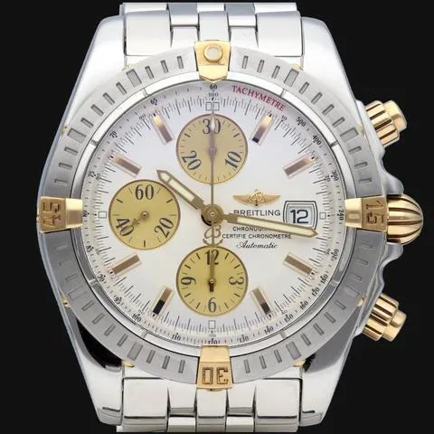 Breitling Chronomat B13356 44mm Yellow gold and Stainless steel White