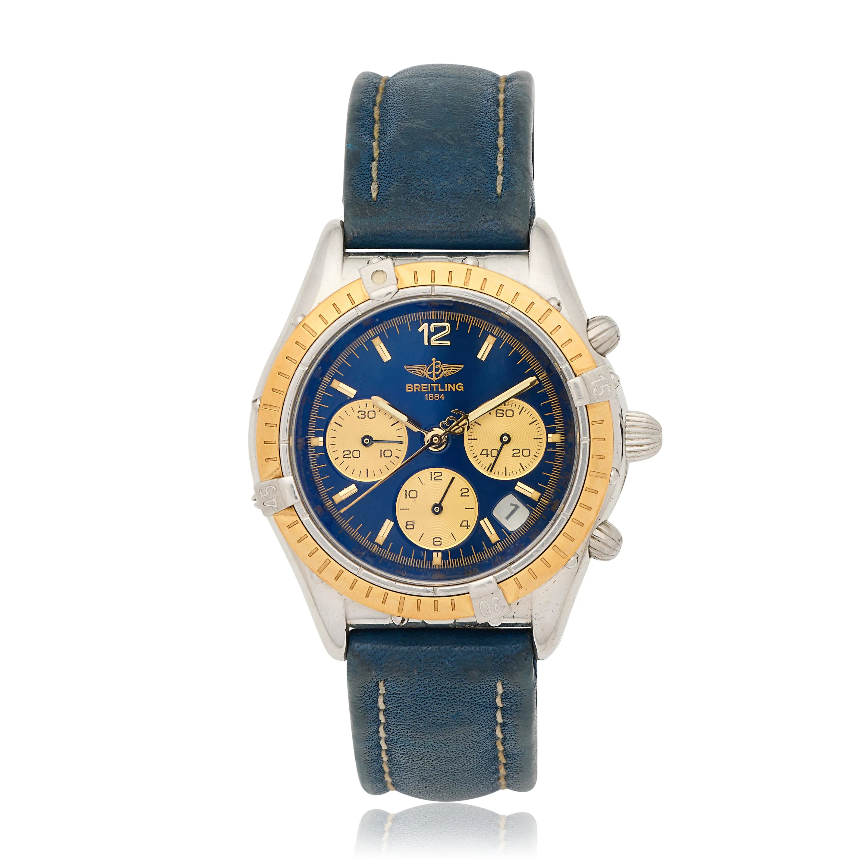 Breitling Cockpit D30012 36mm Yellow gold and Stainless steel Blue