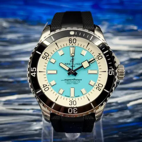 Breitling Superocean A17376211L2S1 44mm Stainless steel Turquoise