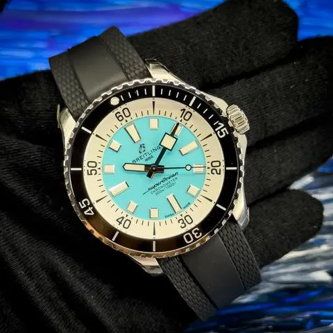 Breitling Superocean A17376211L2S1 44mm Stainless steel Turquoise 4