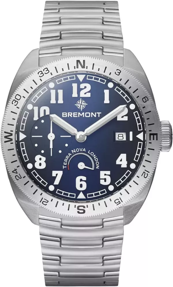 Bremont -1 40.5mm Stainless steel Gradient anthracite and black metal