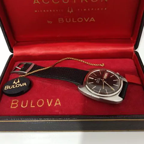 Bulova Accutron 34mm Stainless steel Black