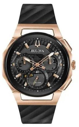 Bulova CURV 98A185 44mm Stainless steel Black