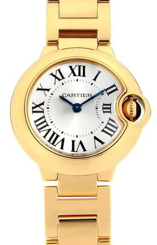 Cartier Ballon Bleu W69001Z2 28mm Yellow gold Silver