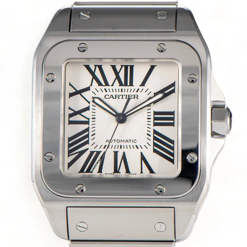 Cartier Santos 100 W200737G 38mm Stainless steel White