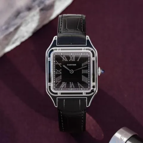 Cartier Santos Dumont WSSA0046 43.5mm Stainless steel Black