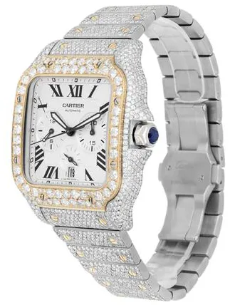 Cartier Santos W2SA0008 44mm Yellow gold and Stainless steel Silver 3