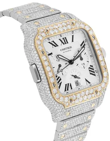 Cartier Santos W2SA0008 44mm Yellow gold and Stainless steel Silver 4