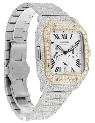 Cartier Santos W2SA0008 44mm Yellow gold and Stainless steel Silver 5