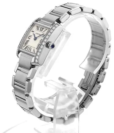 Cartier Tank Française W4TA0008 25.4mm Stainless steel Ivory 1