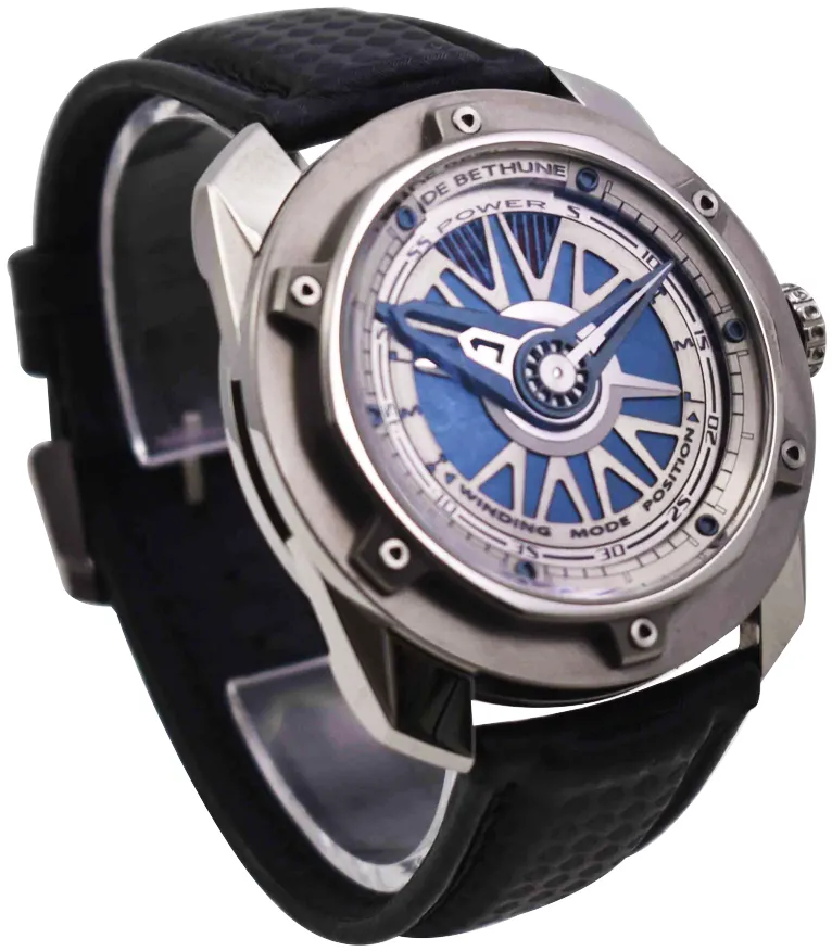 De Bethune DB 24 Vetrois Power Reserve DB24T1S3Z1 48mm Titanium Blue and Gray 2