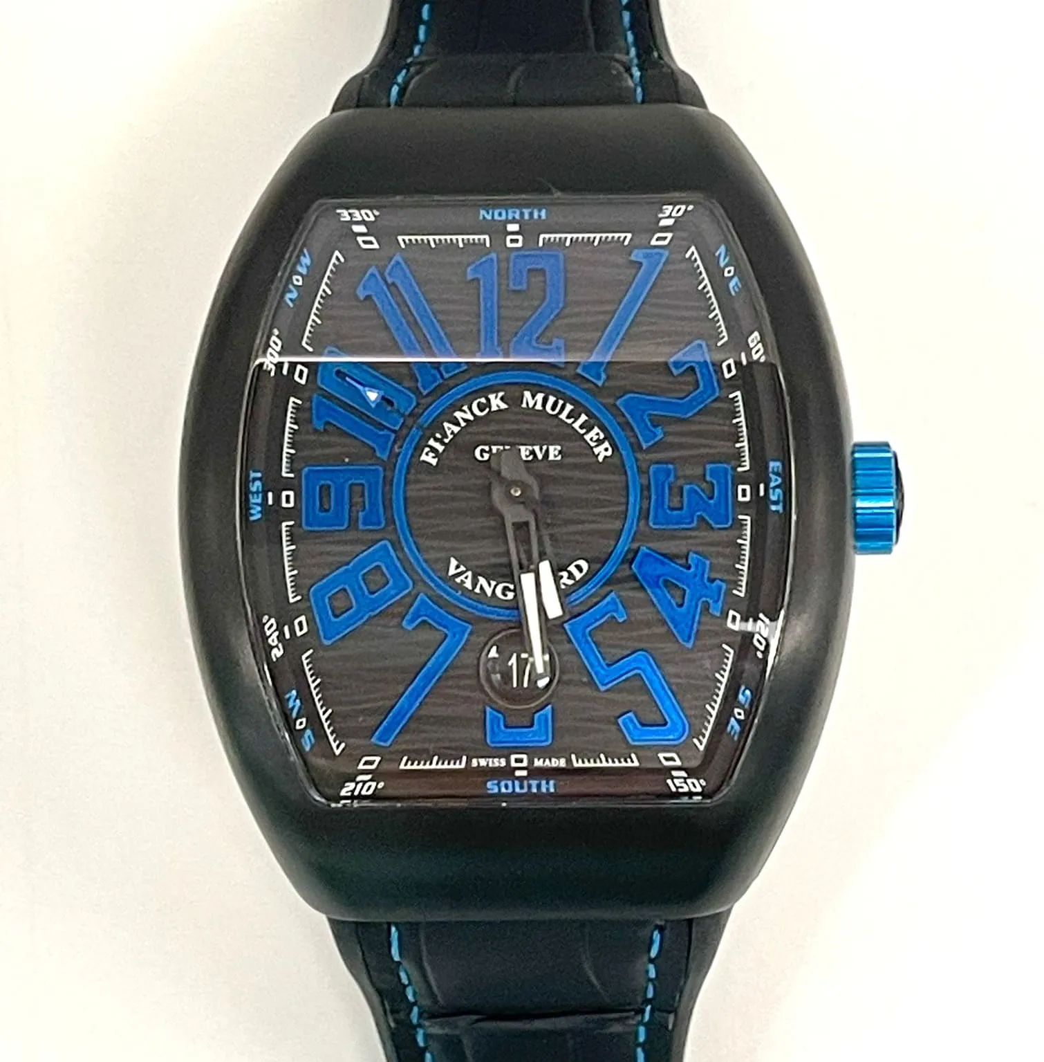 Franck Muller Vanguard V41SCDTBRNRTCARBLBL 49.95mm Stainless steel and PVD Black