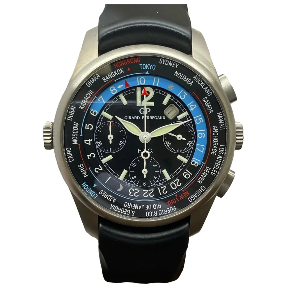 Girard-Perregaux WW.TC World Time Chronograph 49805 43mm Titanium Black