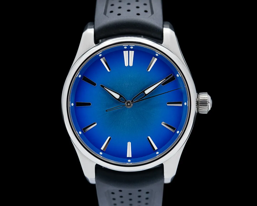 H. Moser & Cie. Pioneer 3200-1217 40mm Stainless steel Blue