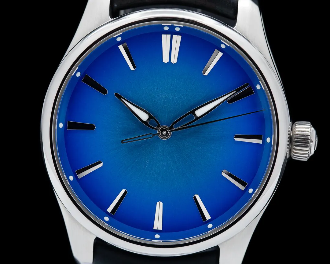 H. Moser & Cie. Pioneer 3200-1217 40mm Stainless steel Blue 1