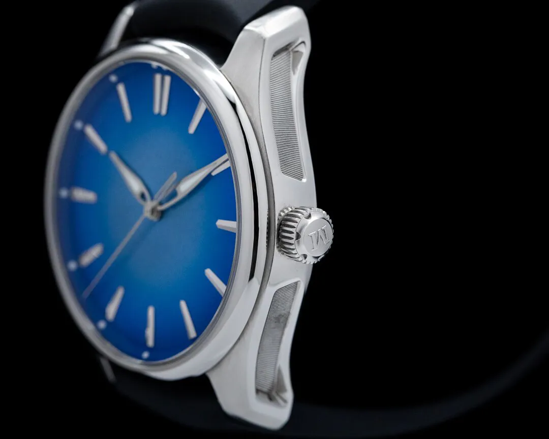 H. Moser & Cie. Pioneer 3200-1217 40mm Stainless steel Blue 3