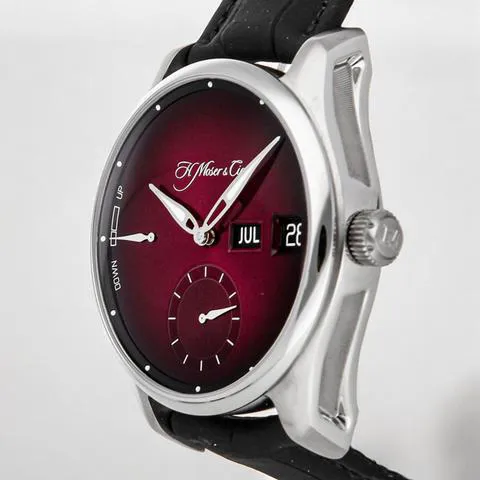 H. Moser & Cie. Pioneer 3808-1200 42mm Stainless steel Red 2