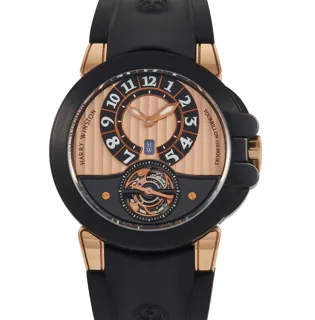 Harry Winston Ocean Tourbillon 400-MAT44RK Rose gold Pink