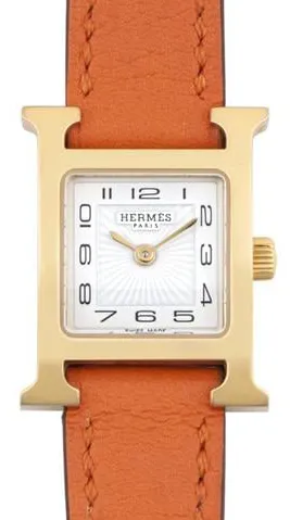 Hermès Heure H HH1.101 17mm Yellow gold White