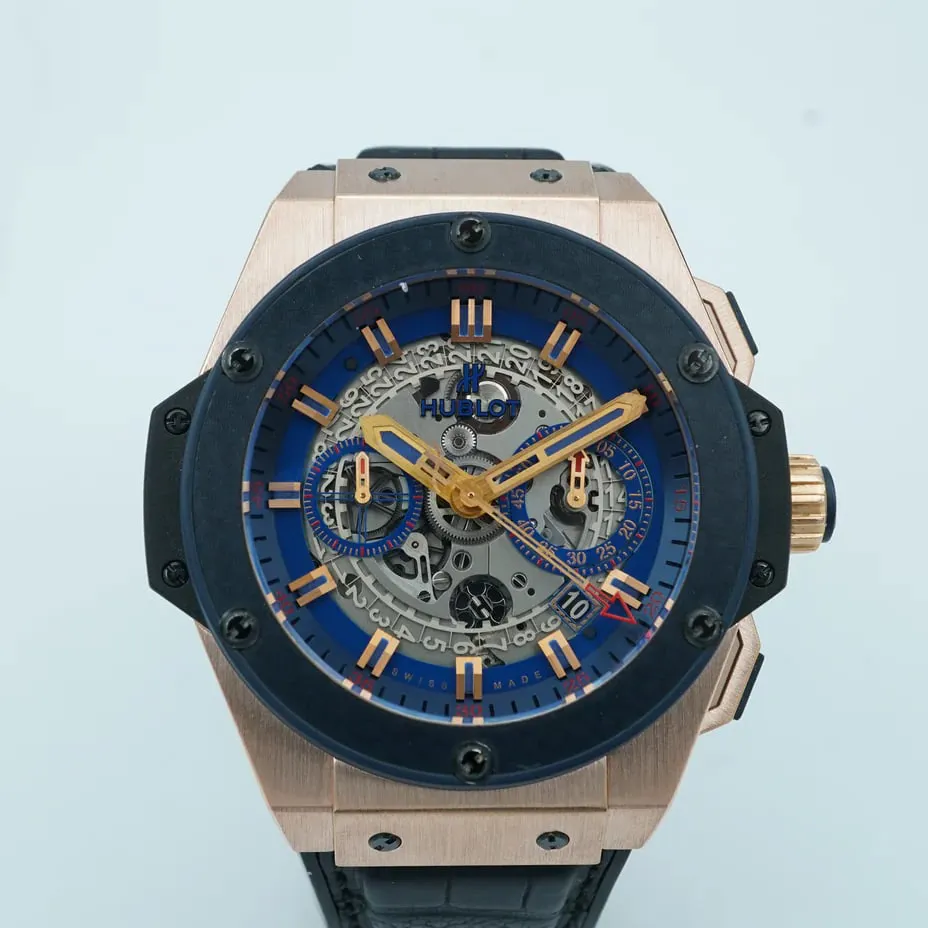 Hublot King Power 701.OQ.0138.GR.SPO14 44mm Rose gold Skeletonized