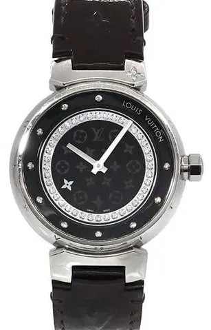 Louis Vuitton Q1319 33mm Stainless steel Black