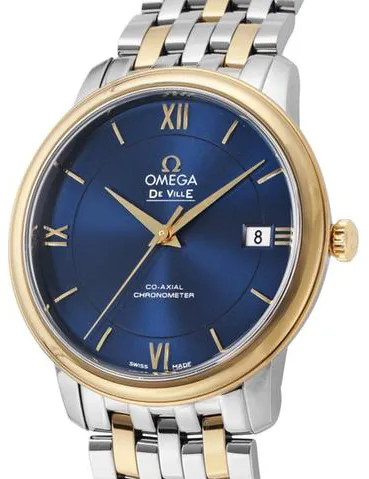 Omega De Ville 424.20.37.20.03.001 37mm Yellow gold and Stainless steel Blue 1