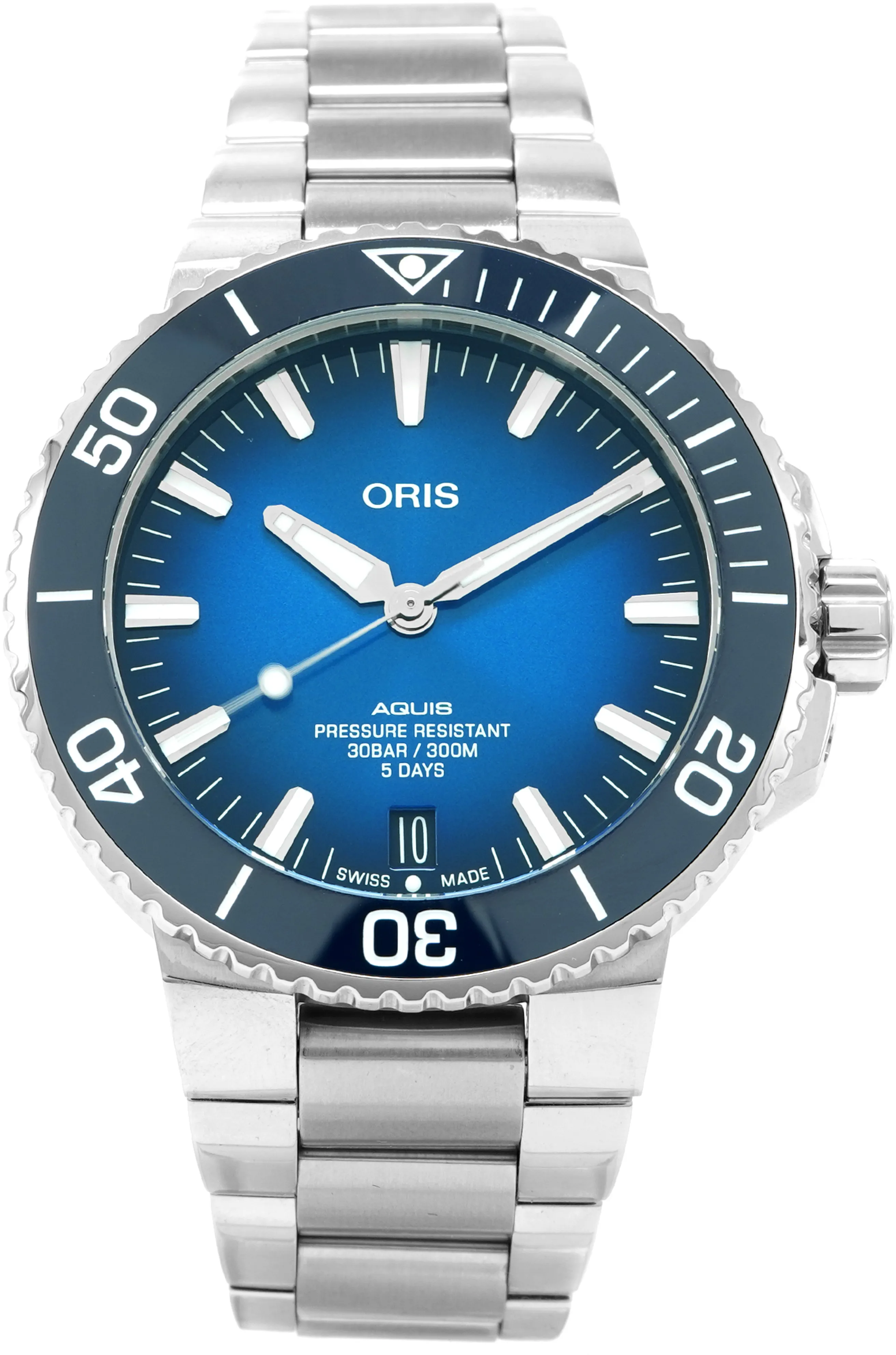 Oris Aquis Date 01 400 7763 4135 43.5mm Stainless steel Blue