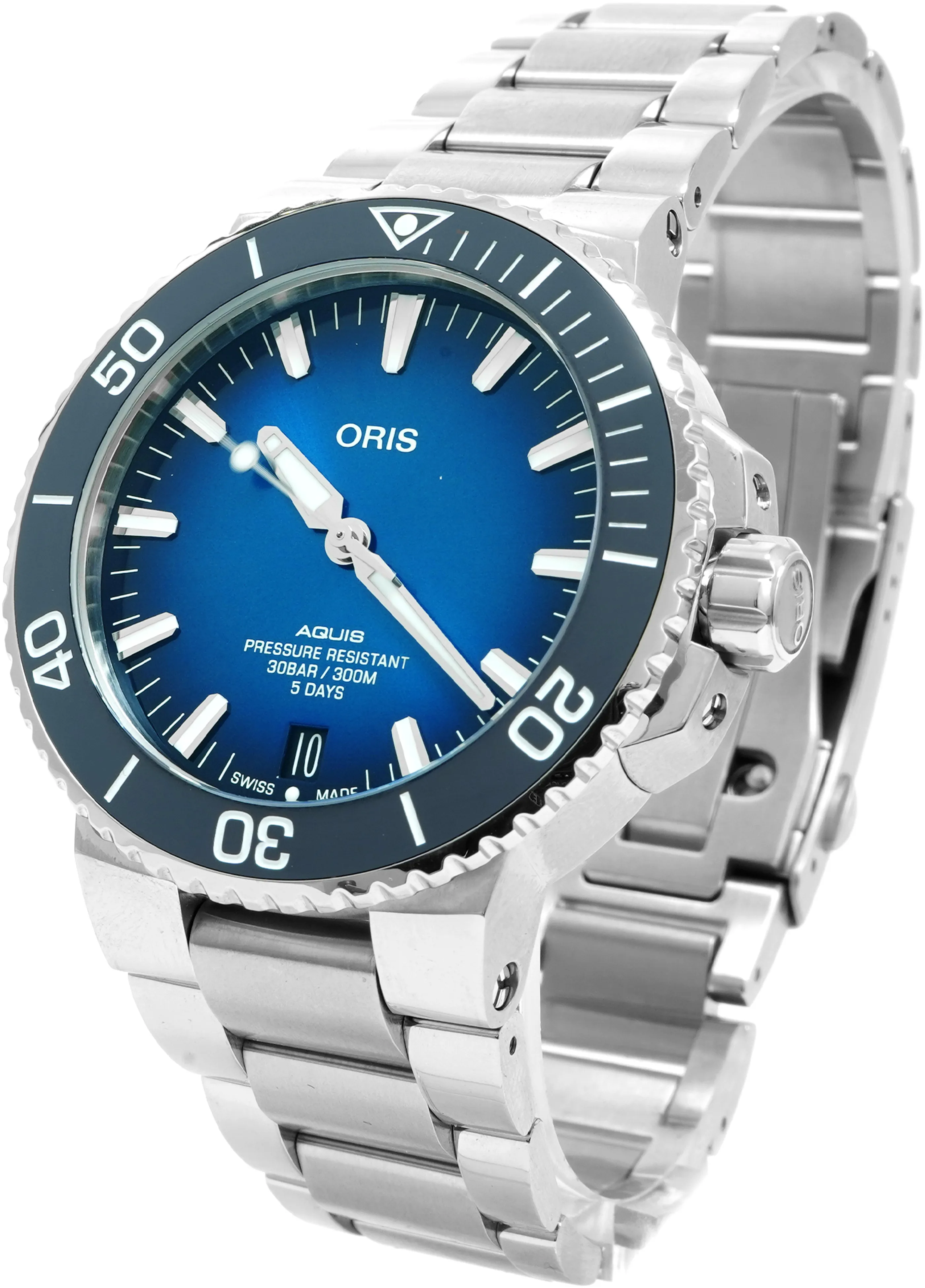 Oris Aquis Date 01 400 7763 4135 43.5mm Stainless steel Blue 1