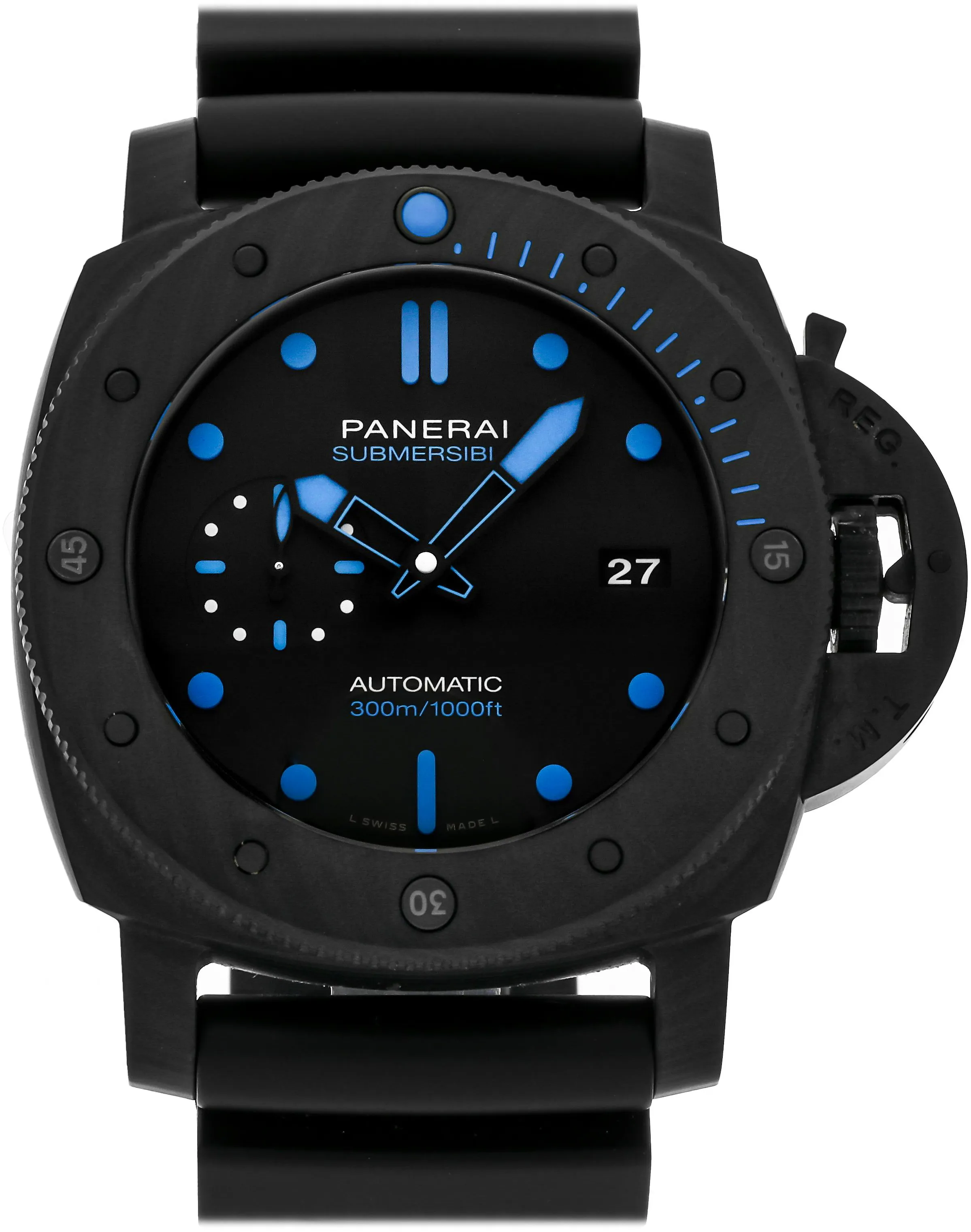 Panerai Luminor GMT Automatic PAM 01616 47mm Carbon fiber and Forged carbon Black