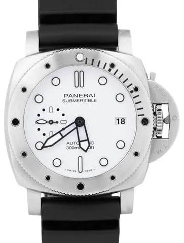 Panerai Submersible PAM02223 42mm Stainless steel White