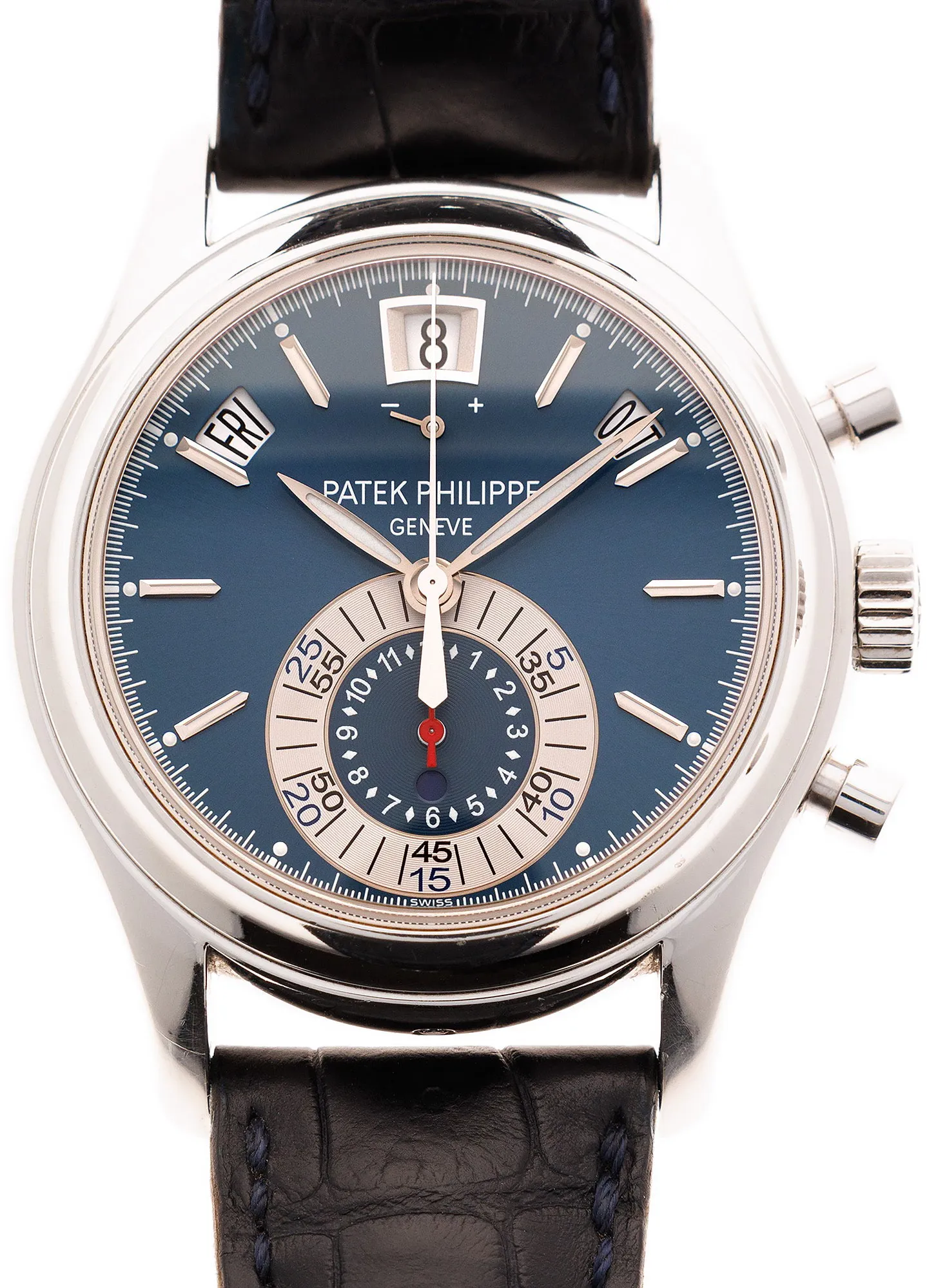 Patek Philippe Annual Calendar Chronograph 5960P-015 40.5mm Platinum Blue