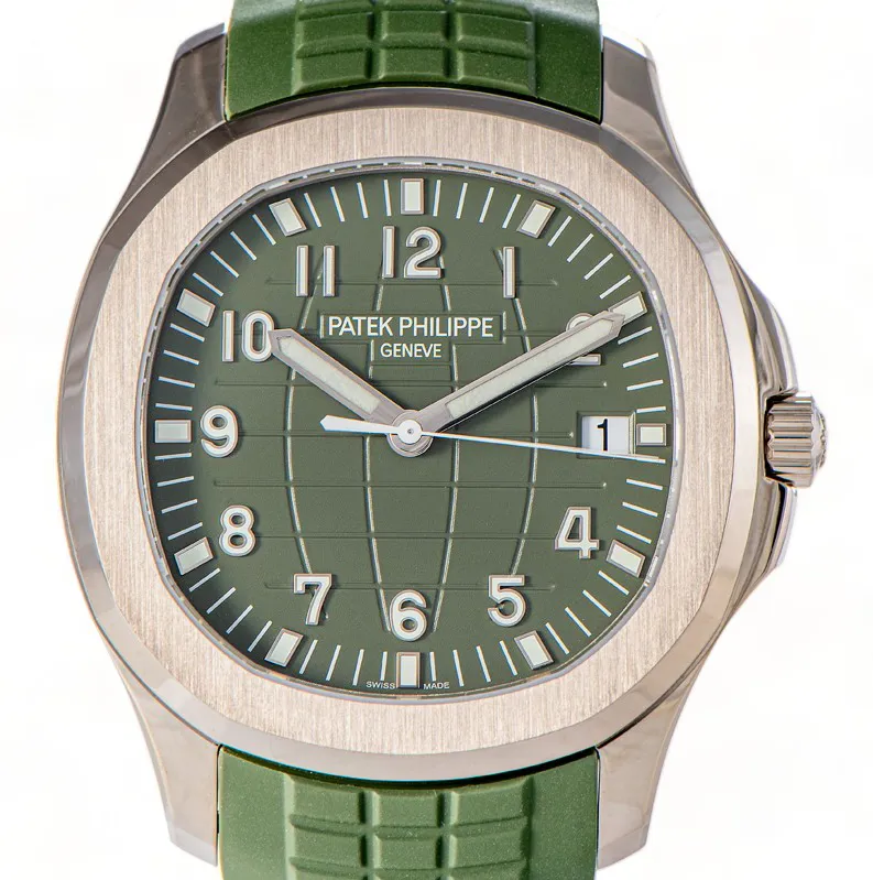 Patek Philippe Aquanaut 5168G-010 White gold and 18k white gold Green