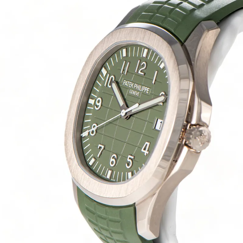 Patek Philippe Aquanaut 5168G-010 White gold and 18k white gold Green 1