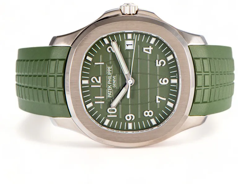 Patek Philippe Aquanaut 5168G-010 White gold and 18k white gold Green 2