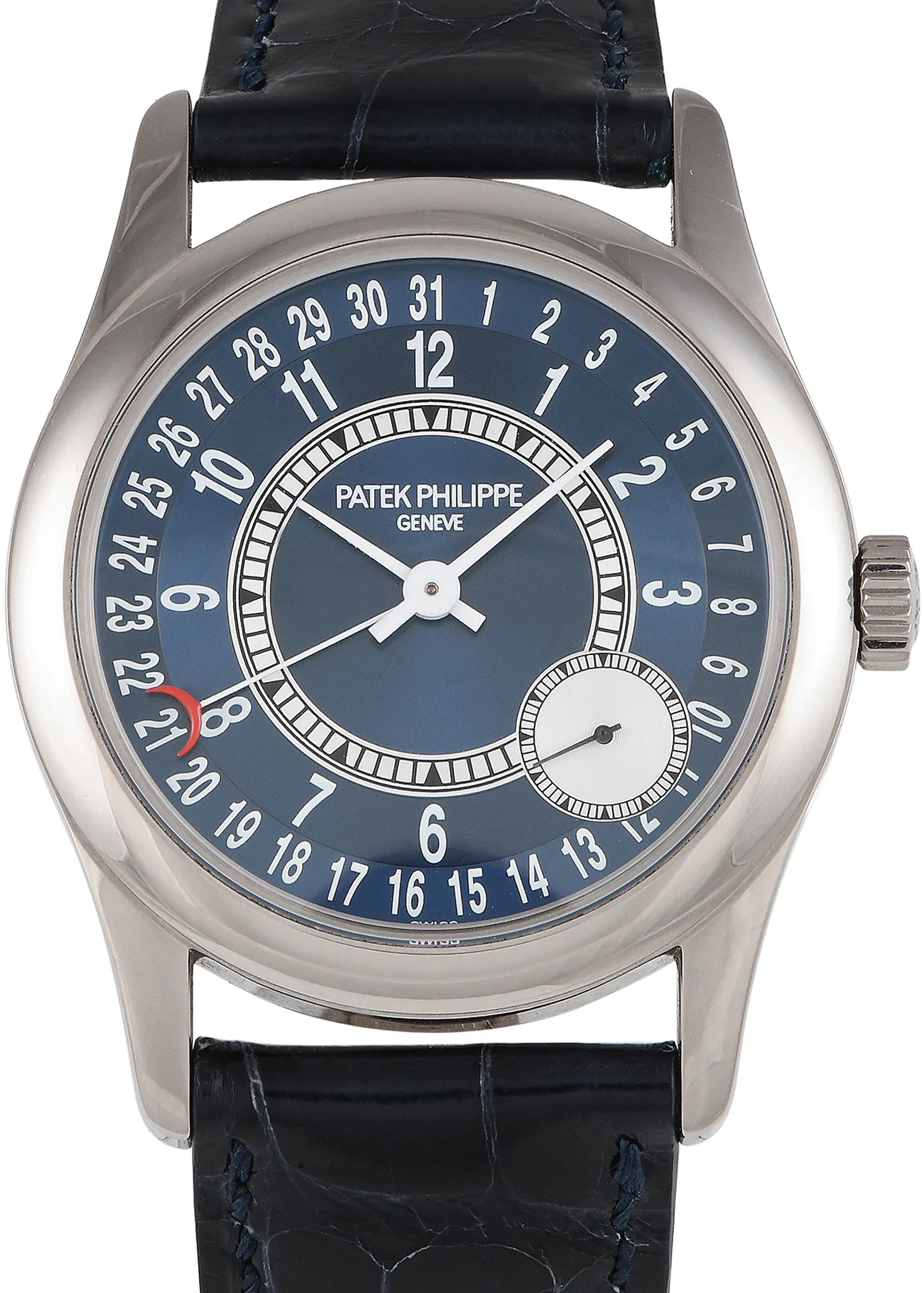 Patek Philippe Calatrava 6000G-012 37mm White gold and 18k white gold Blue