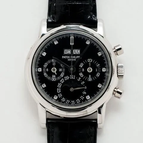 Patek Philippe Perpetual Calendar Chronograph 3970EP 36mm Platinum Black