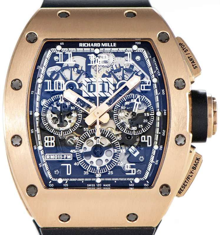 Richard Mille RM 011 RM011-02 45mm Rose gold and 18k rose gold Skeleonized