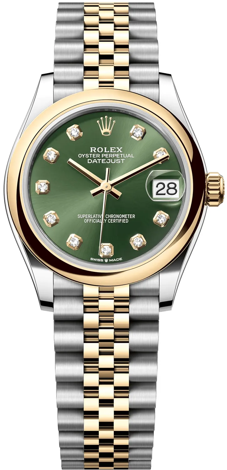 Rolex Datejust 31 278243-0030 31mm Yellow gold and Oystersteel Green