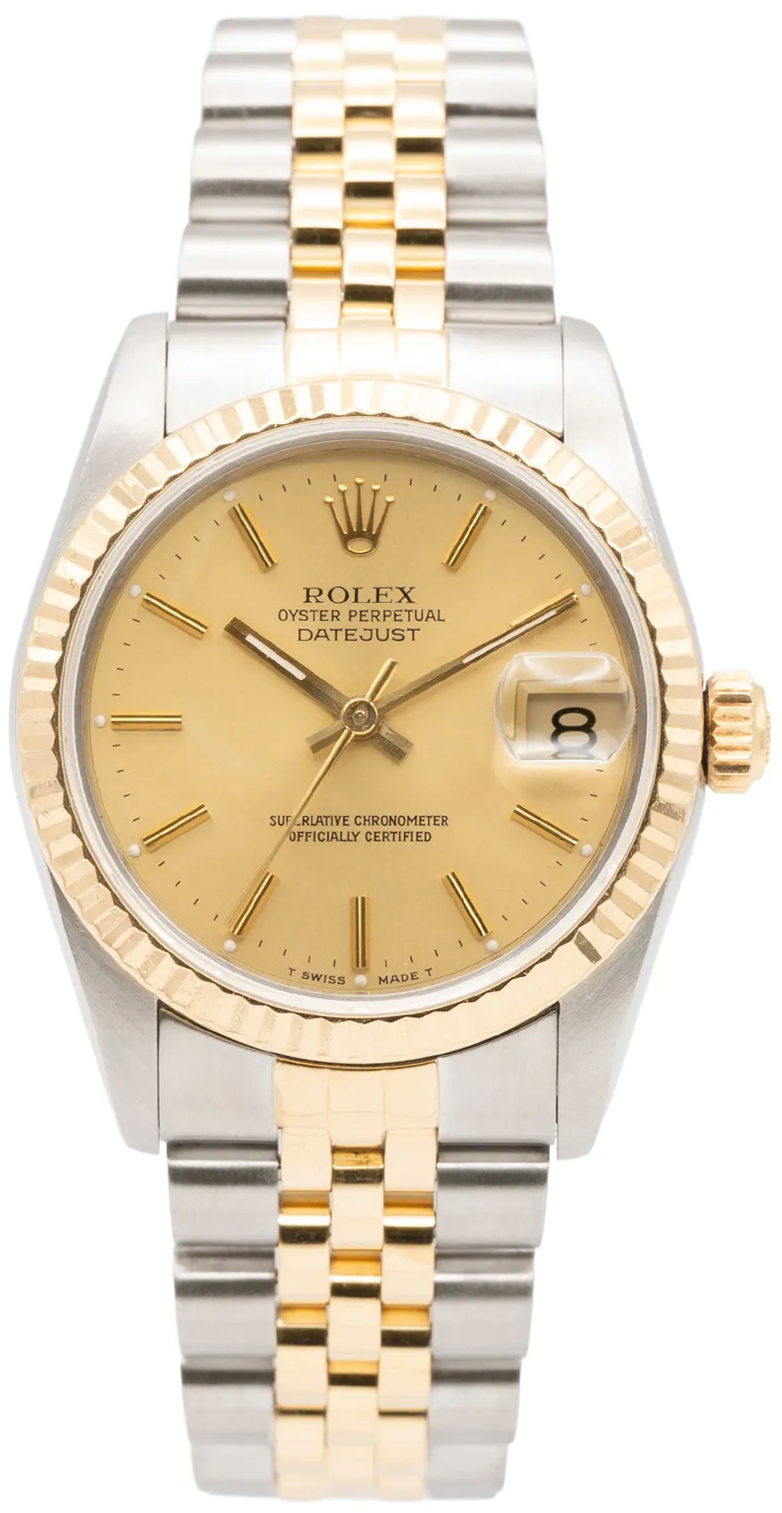 Rolex Datejust 31 68273 36mm Yellow gold and Stainless steel White