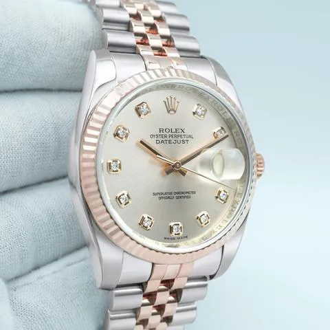 Rolex Datejust 36 116231 36mm Yellow gold and Stainless steel Silver