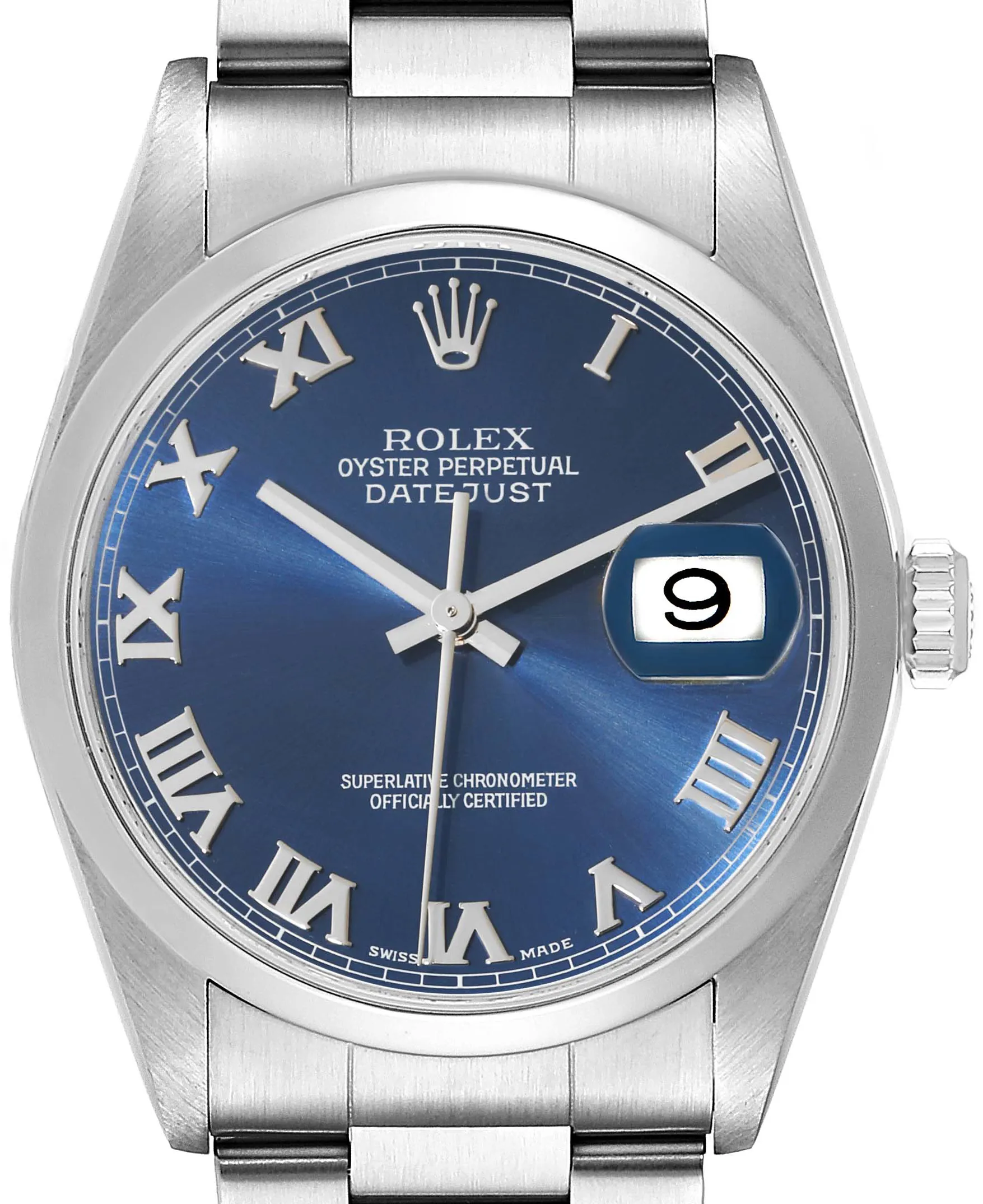 Rolex Datejust 36 16200 36mm Stainless steel Blue